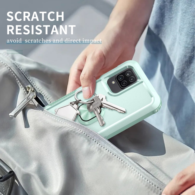 For Samsung Galaxy A32 & A12 3 in 1 PC + TPU Phone Case with Ring Holder