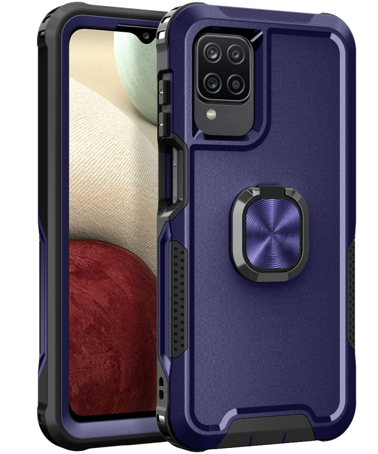 For Samsung Galaxy A32 & A12 3 in 1 PC + TPU Phone Case with Ring Holder
