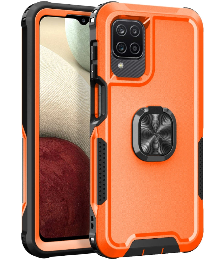 For Samsung Galaxy A32 & A12 3 in 1 PC + TPU Phone Case with Ring Holder