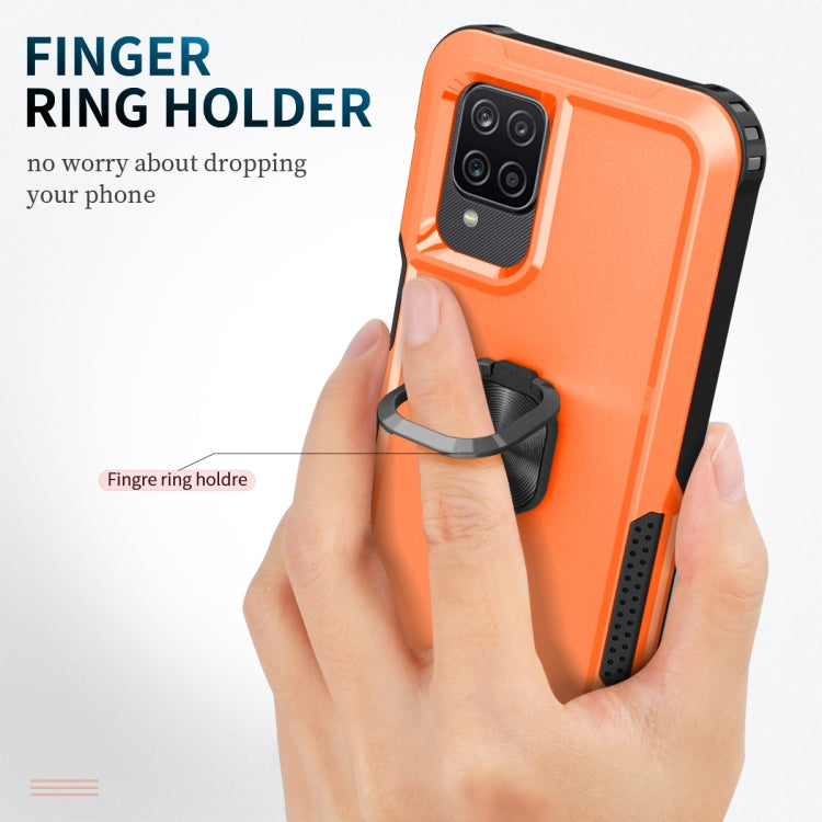 For Samsung Galaxy A32 & A12 3 in 1 PC + TPU Phone Case with Ring Holder