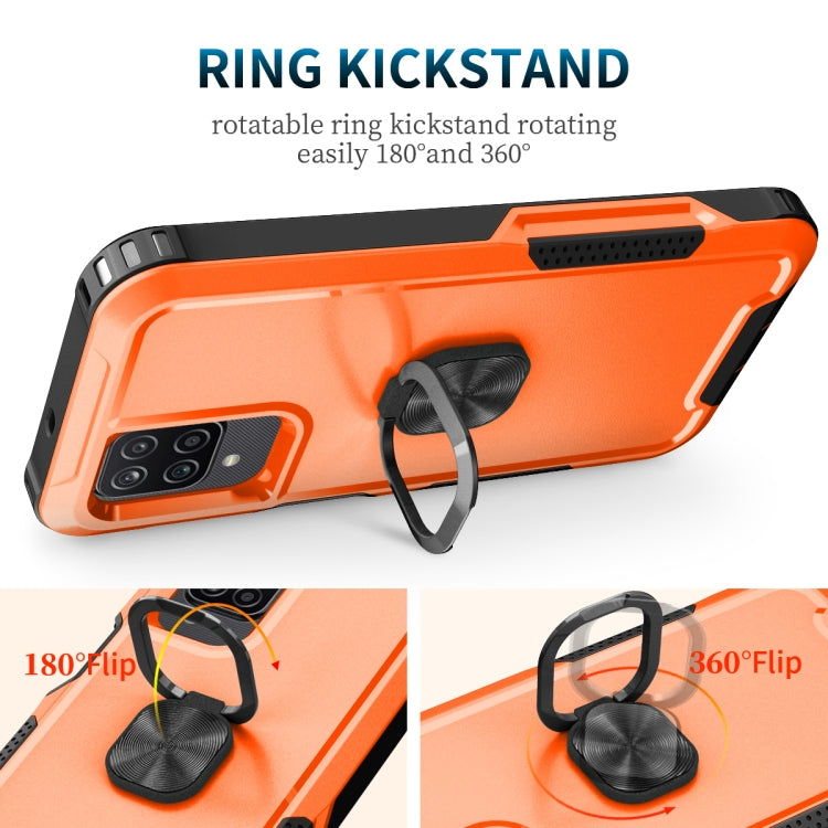For Samsung Galaxy A32 & A12 3 in 1 PC + TPU Phone Case with Ring Holder