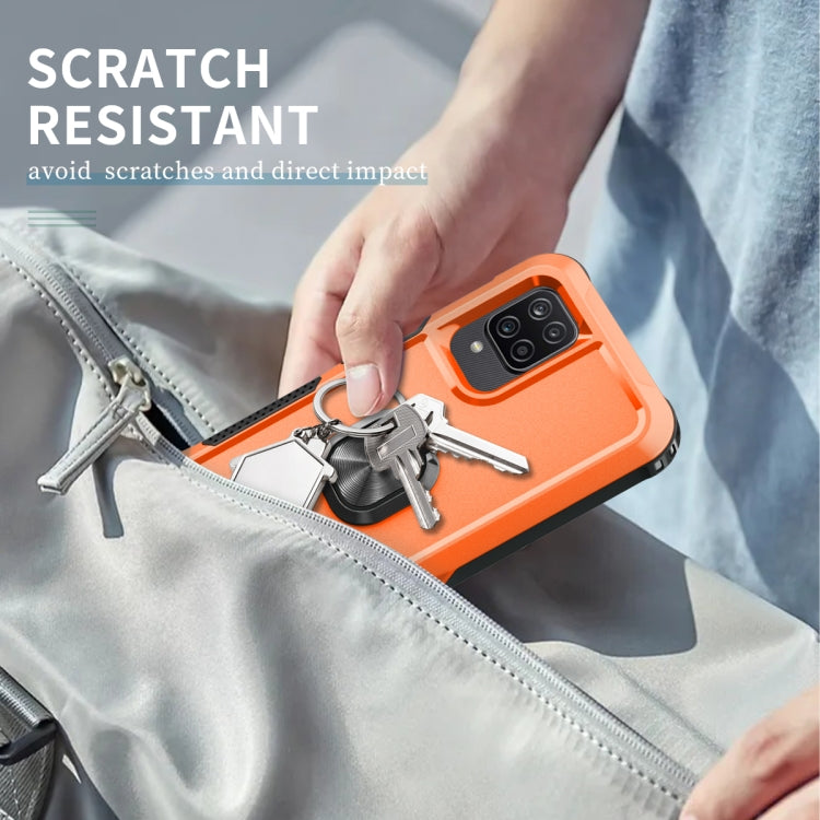 For Samsung Galaxy A32 & A12 3 in 1 PC + TPU Phone Case with Ring Holder