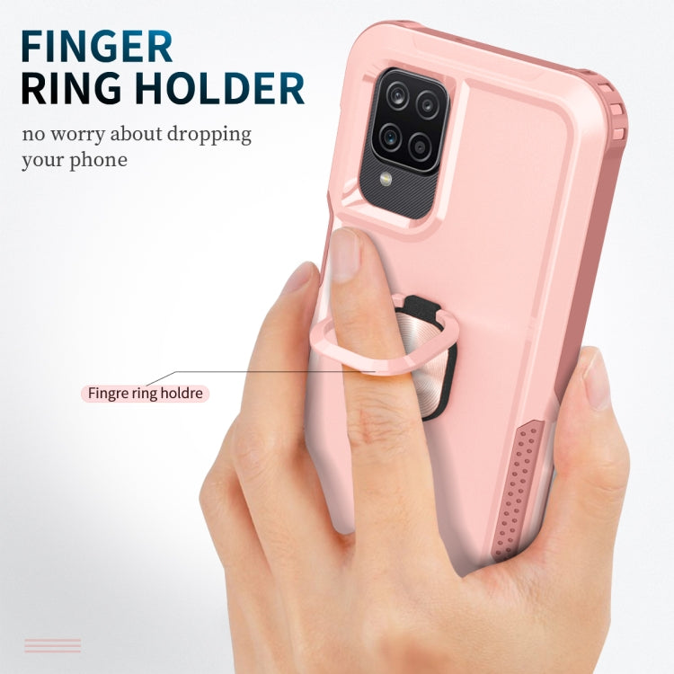 For Samsung Galaxy A32 & A12 3 in 1 PC + TPU Phone Case with Ring Holder