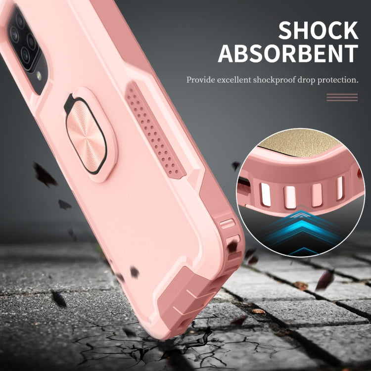 For Samsung Galaxy A32 & A12 3 in 1 PC + TPU Phone Case with Ring Holder