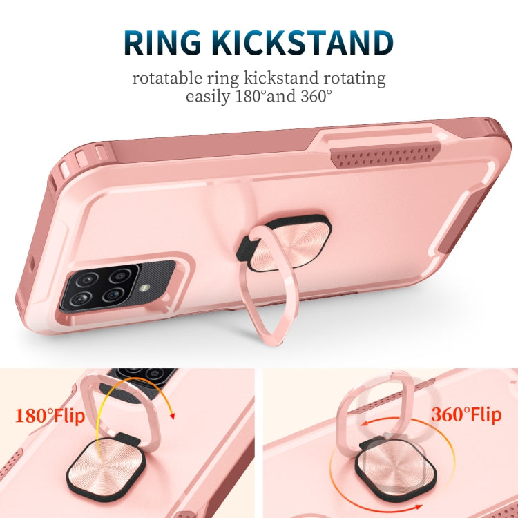 For Samsung Galaxy A32 & A12 3 in 1 PC + TPU Phone Case with Ring Holder