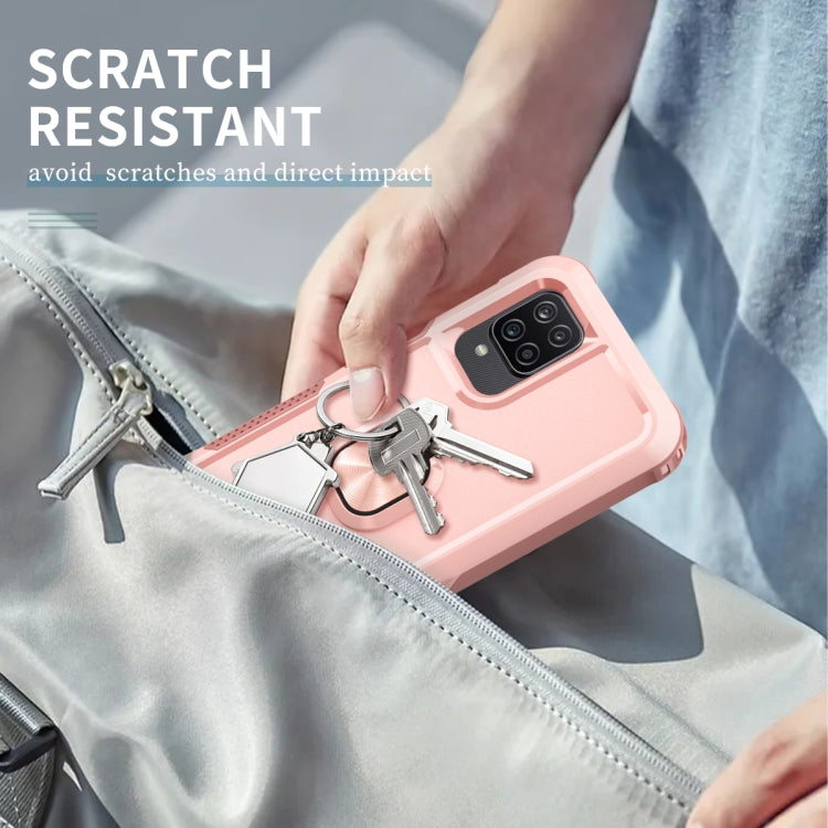 For Samsung Galaxy A32 & A12 3 in 1 PC + TPU Phone Case with Ring Holder