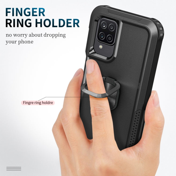 For Samsung Galaxy A32 & A12 3 in 1 PC + TPU Phone Case with Ring Holder