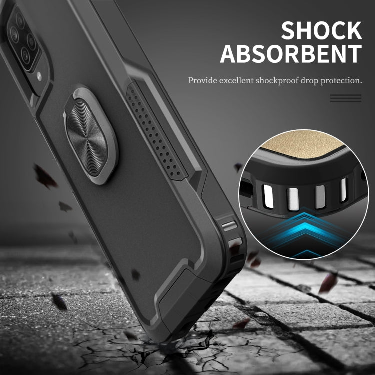 For Samsung Galaxy A32 & A12 3 in 1 PC + TPU Phone Case with Ring Holder