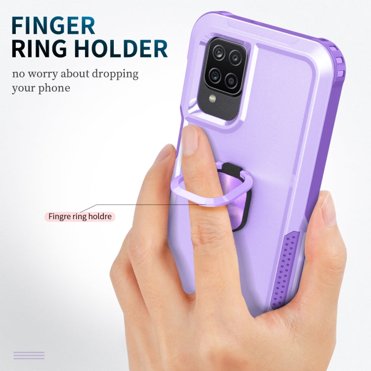 For Samsung Galaxy A32 & A12 3 in 1 PC + TPU Phone Case with Ring Holder