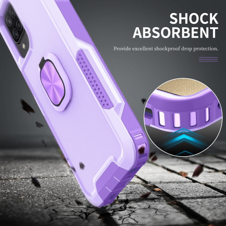 For Samsung Galaxy A32 & A12 3 in 1 PC + TPU Phone Case with Ring Holder