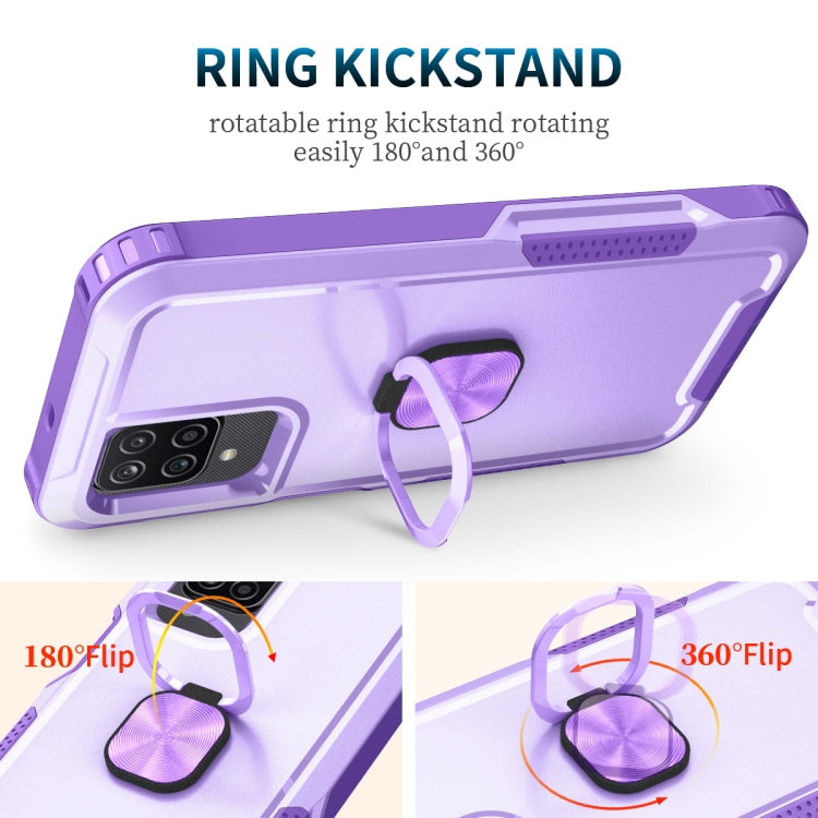 For Samsung Galaxy A32 & A12 3 in 1 PC + TPU Phone Case with Ring Holder