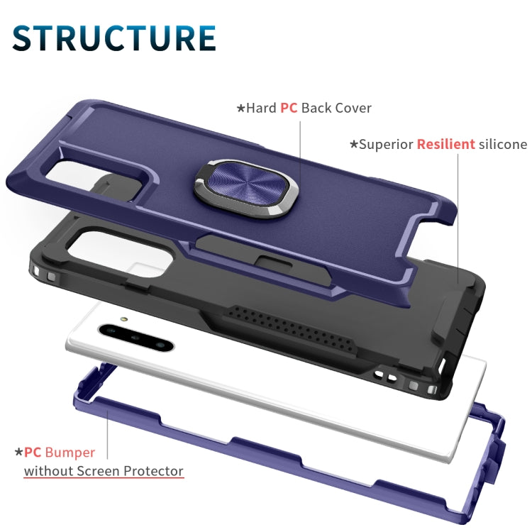 For Samsung Galaxy Note10 3 in 1 PC + TPU Phone Case with Ring Holder