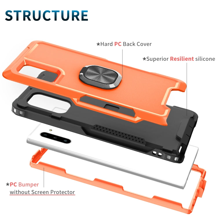 For Samsung Galaxy Note10 3 in 1 PC + TPU Phone Case with Ring Holder