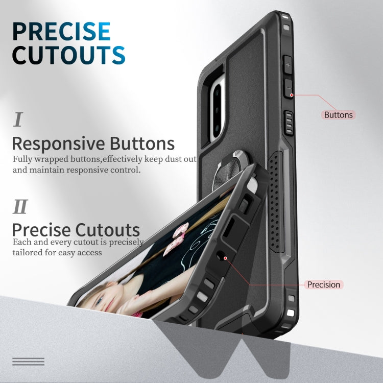 For Samsung Galaxy Note10 3 in 1 PC + TPU Phone Case with Ring Holder