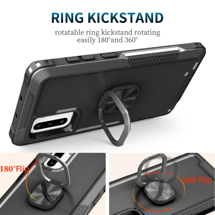 For Samsung Galaxy Note10 3 in 1 PC + TPU Phone Case with Ring Holder