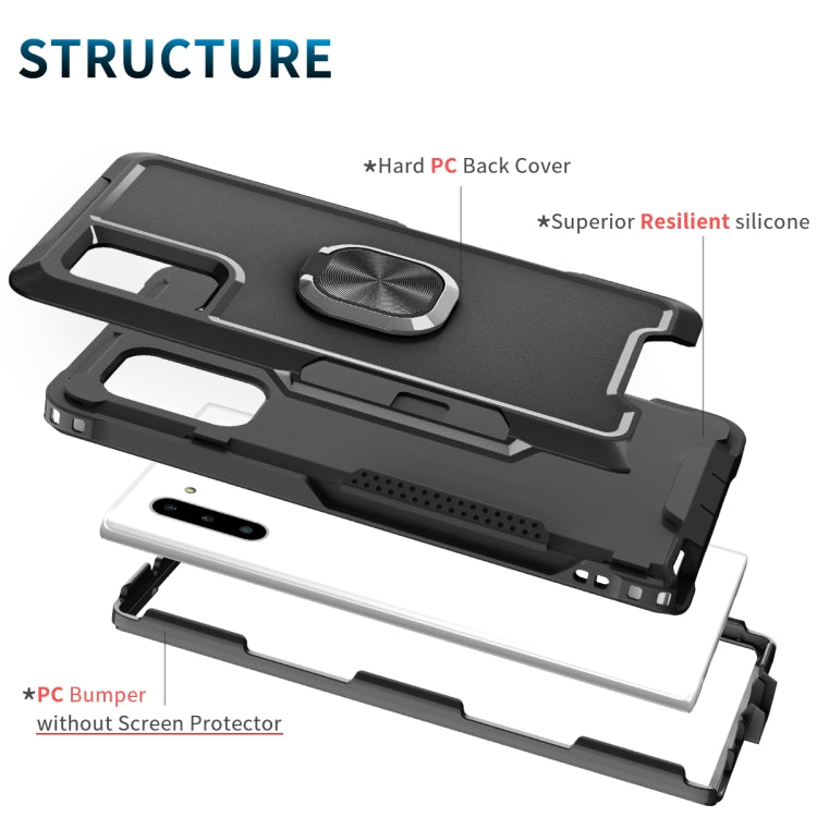 For Samsung Galaxy Note10 3 in 1 PC + TPU Phone Case with Ring Holder