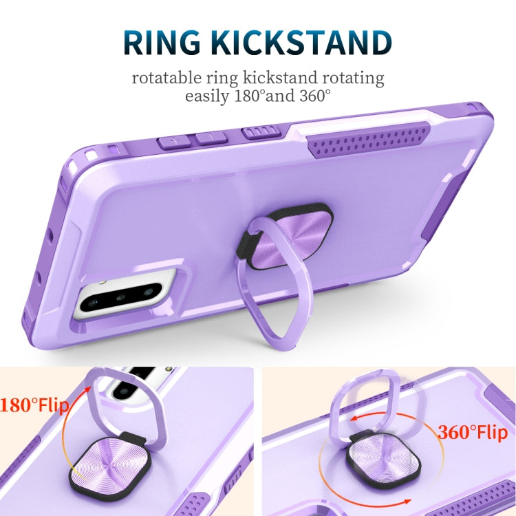 For Samsung Galaxy Note10 3 in 1 PC + TPU Phone Case with Ring Holder