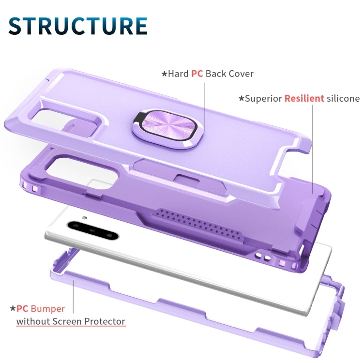 For Samsung Galaxy Note10 3 in 1 PC + TPU Phone Case with Ring Holder