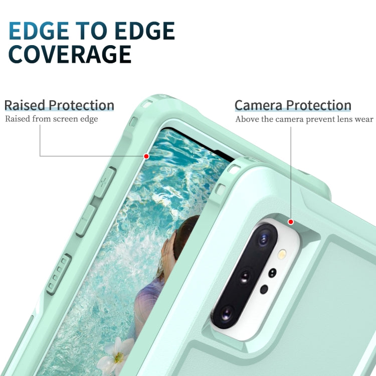 For Samsung Galaxy Note10+ 3 in 1 PC + TPU Phone Case with Ring Holder