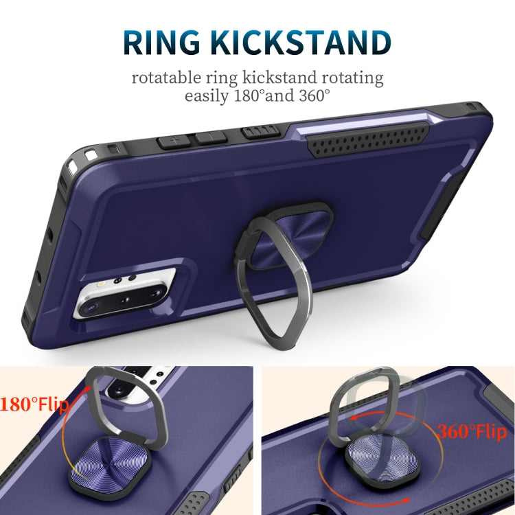 For Samsung Galaxy Note10+ 3 in 1 PC + TPU Phone Case with Ring Holder