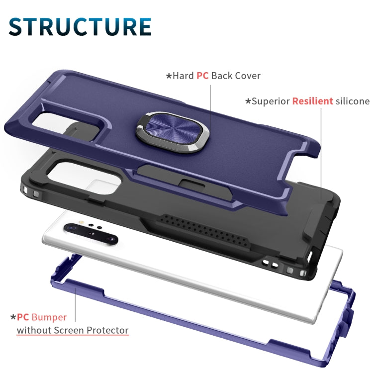 For Samsung Galaxy Note10+ 3 in 1 PC + TPU Phone Case with Ring Holder