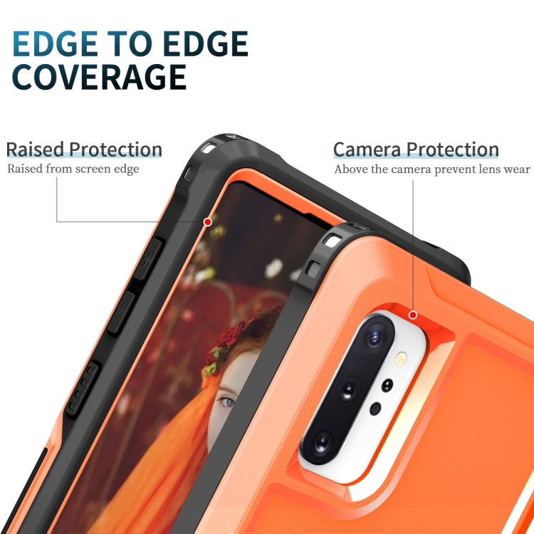 For Samsung Galaxy Note10+ 3 in 1 PC + TPU Phone Case with Ring Holder