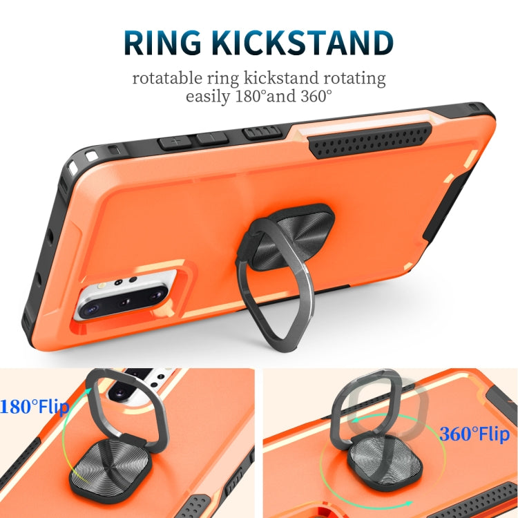 For Samsung Galaxy Note10+ 3 in 1 PC + TPU Phone Case with Ring Holder
