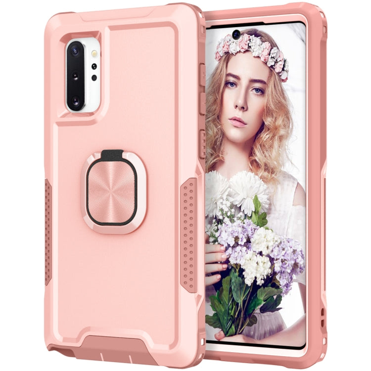 For Samsung Galaxy Note10+ 3 in 1 PC + TPU Phone Case with Ring Holder