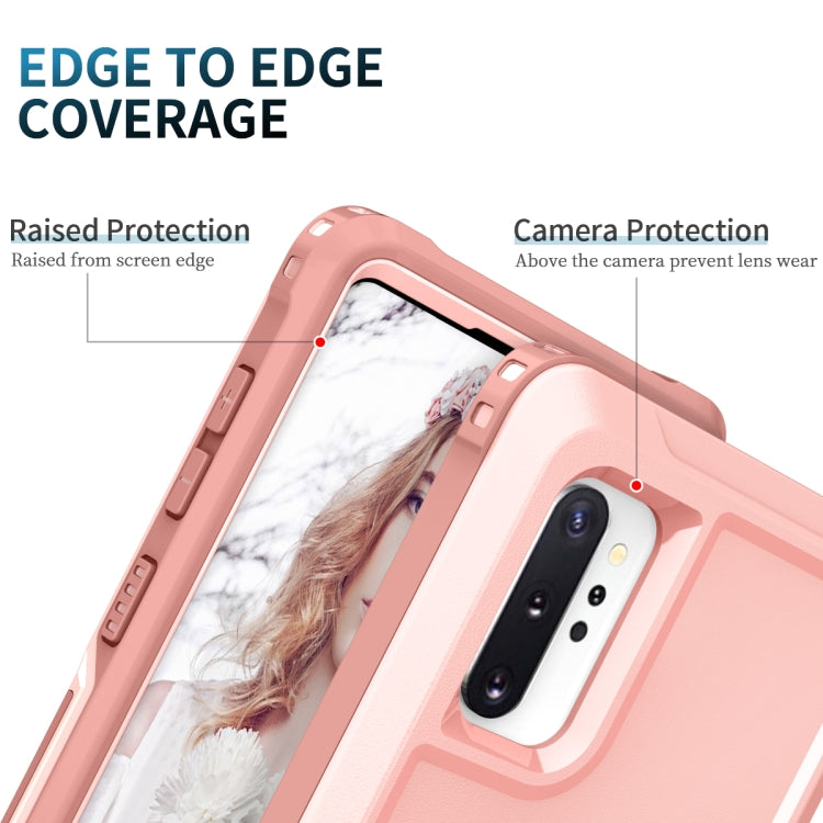 For Samsung Galaxy Note10+ 3 in 1 PC + TPU Phone Case with Ring Holder