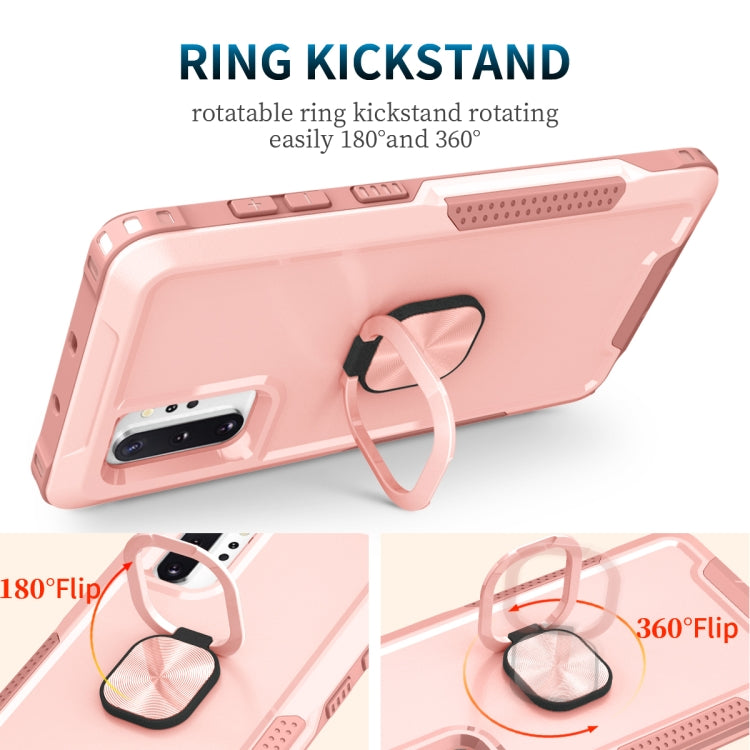 For Samsung Galaxy Note10+ 3 in 1 PC + TPU Phone Case with Ring Holder