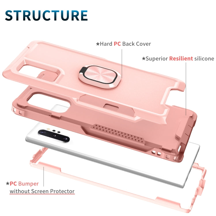 For Samsung Galaxy Note10+ 3 in 1 PC + TPU Phone Case with Ring Holder