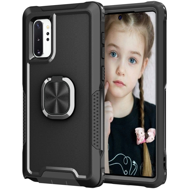 For Samsung Galaxy Note10+ 3 in 1 PC + TPU Phone Case with Ring Holder