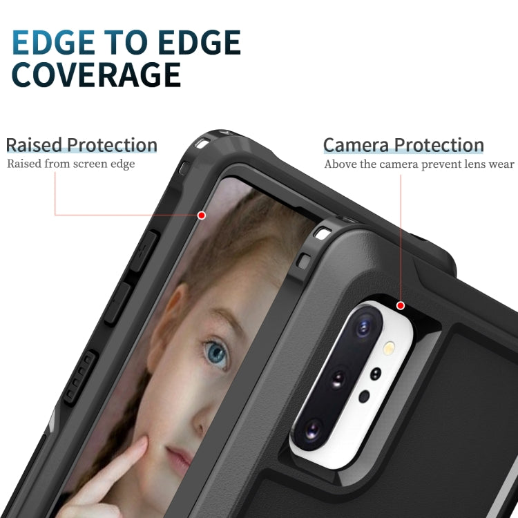 For Samsung Galaxy Note10+ 3 in 1 PC + TPU Phone Case with Ring Holder