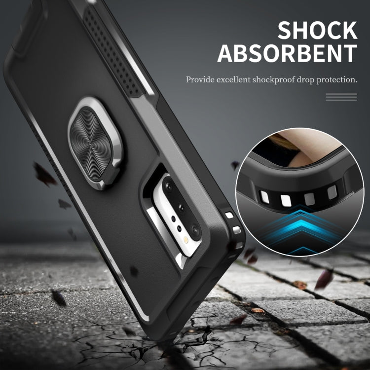 For Samsung Galaxy Note10+ 3 in 1 PC + TPU Phone Case with Ring Holder