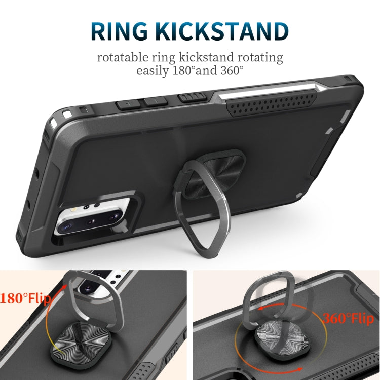 For Samsung Galaxy Note10+ 3 in 1 PC + TPU Phone Case with Ring Holder
