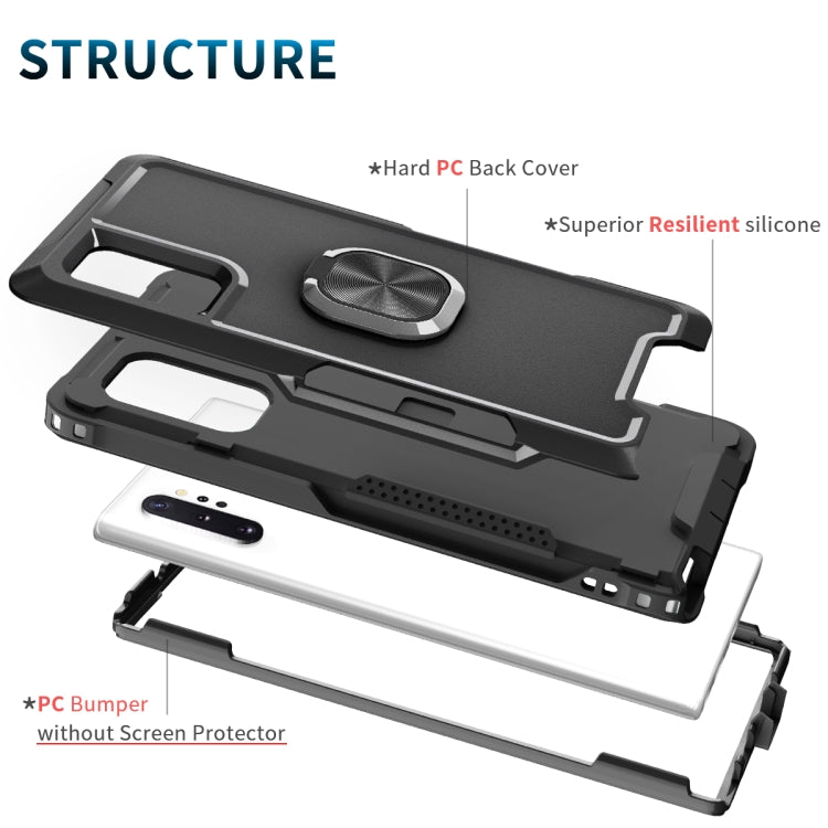 For Samsung Galaxy Note10+ 3 in 1 PC + TPU Phone Case with Ring Holder