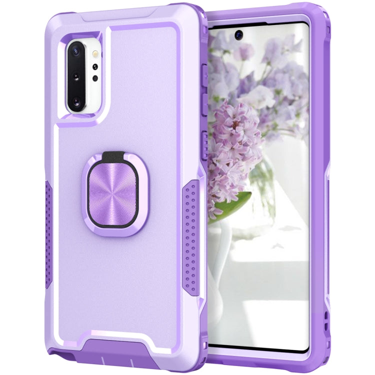 For Samsung Galaxy Note10+ 3 in 1 PC + TPU Phone Case with Ring Holder