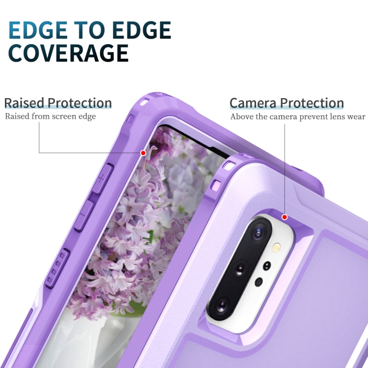 For Samsung Galaxy Note10+ 3 in 1 PC + TPU Phone Case with Ring Holder