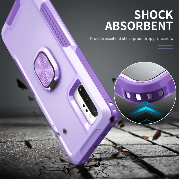 For Samsung Galaxy Note10+ 3 in 1 PC + TPU Phone Case with Ring Holder