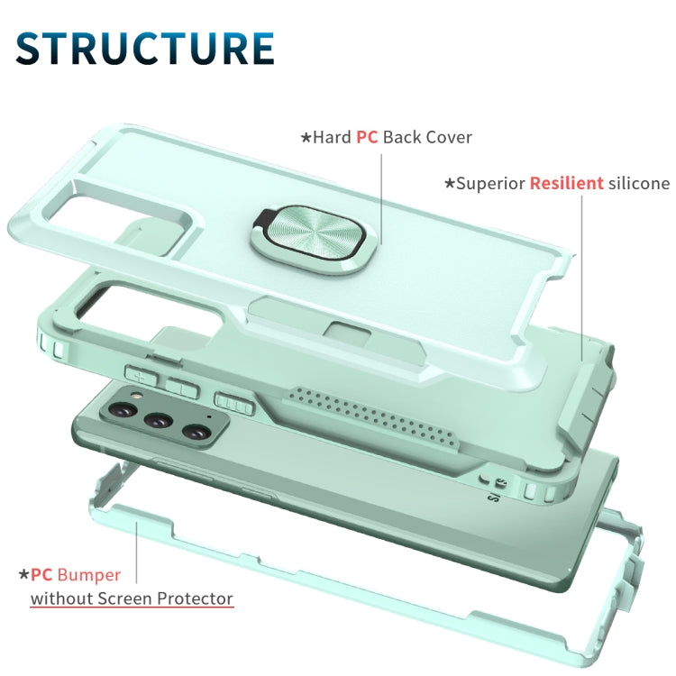 For Samsung Galaxy Note20 3 in 1 PC + TPU Phone Case with Ring Holder