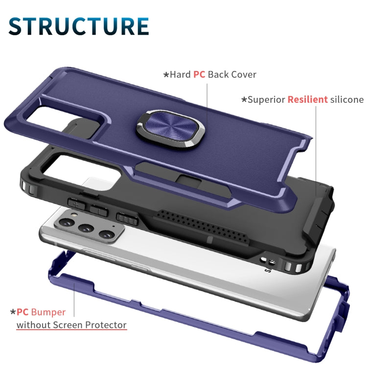For Samsung Galaxy Note20 3 in 1 PC + TPU Phone Case with Ring Holder