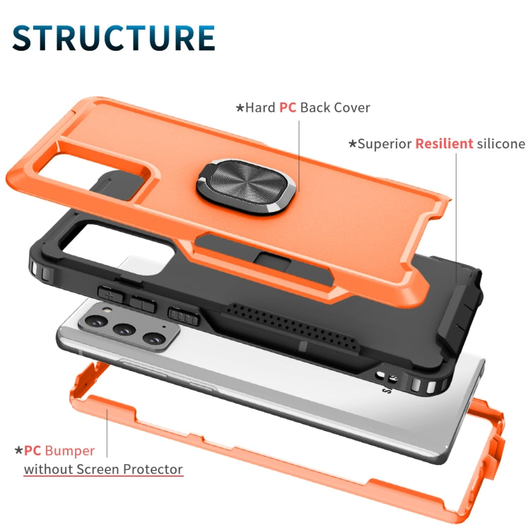 For Samsung Galaxy Note20 3 in 1 PC + TPU Phone Case with Ring Holder