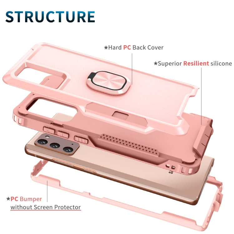 For Samsung Galaxy Note20 3 in 1 PC + TPU Phone Case with Ring Holder