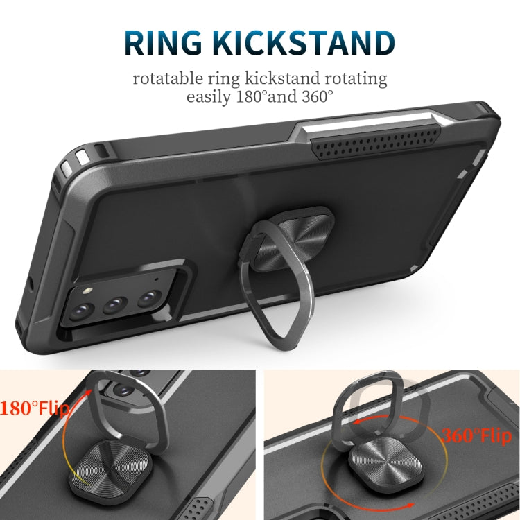 For Samsung Galaxy Note20 3 in 1 PC + TPU Phone Case with Ring Holder