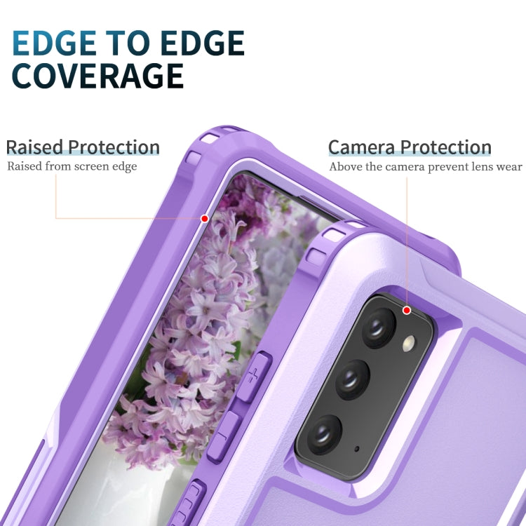 For Samsung Galaxy Note20 3 in 1 PC + TPU Phone Case with Ring Holder
