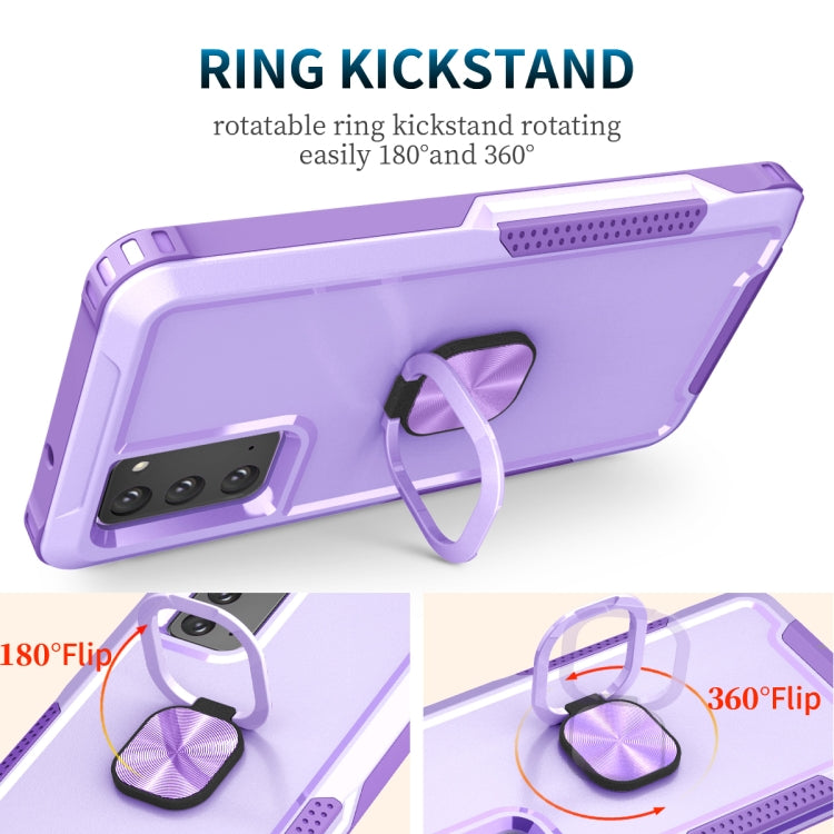 For Samsung Galaxy Note20 3 in 1 PC + TPU Phone Case with Ring Holder