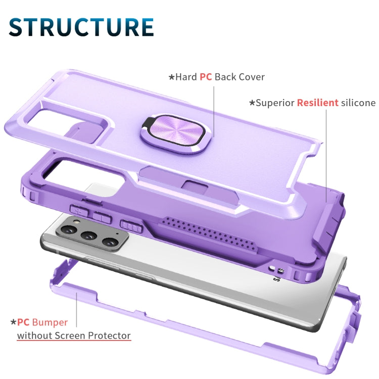 For Samsung Galaxy Note20 3 in 1 PC + TPU Phone Case with Ring Holder
