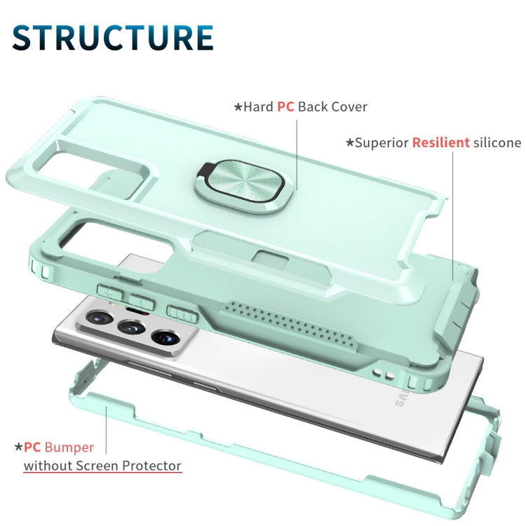 For Samsung Galaxy Note20 Ultra 3 in 1 PC + TPU Phone Case with Ring Holder