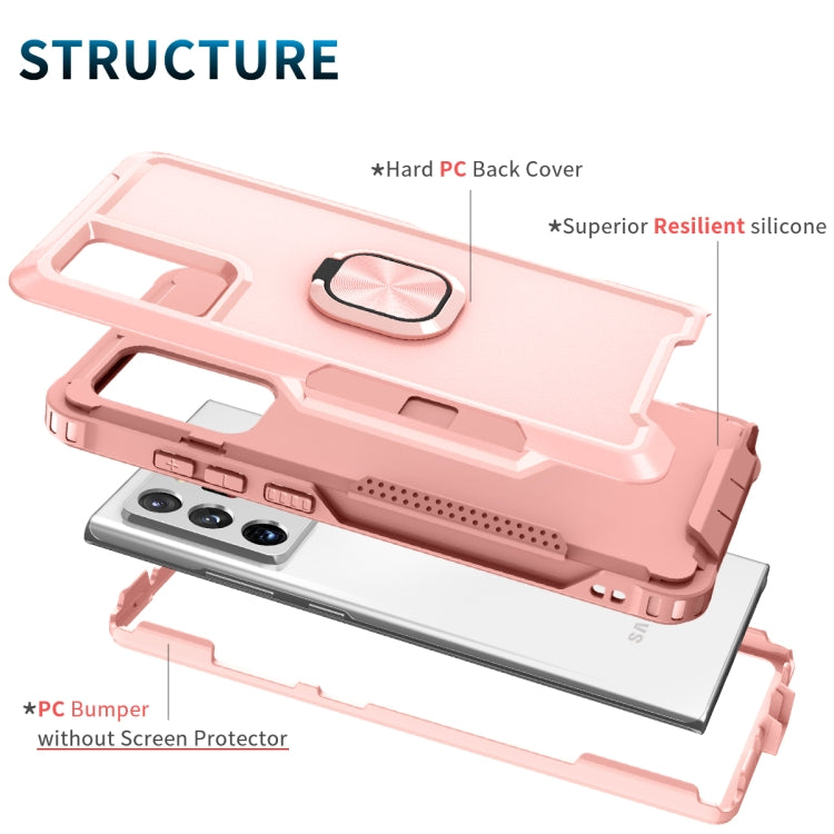 For Samsung Galaxy Note20 Ultra 3 in 1 PC + TPU Phone Case with Ring Holder