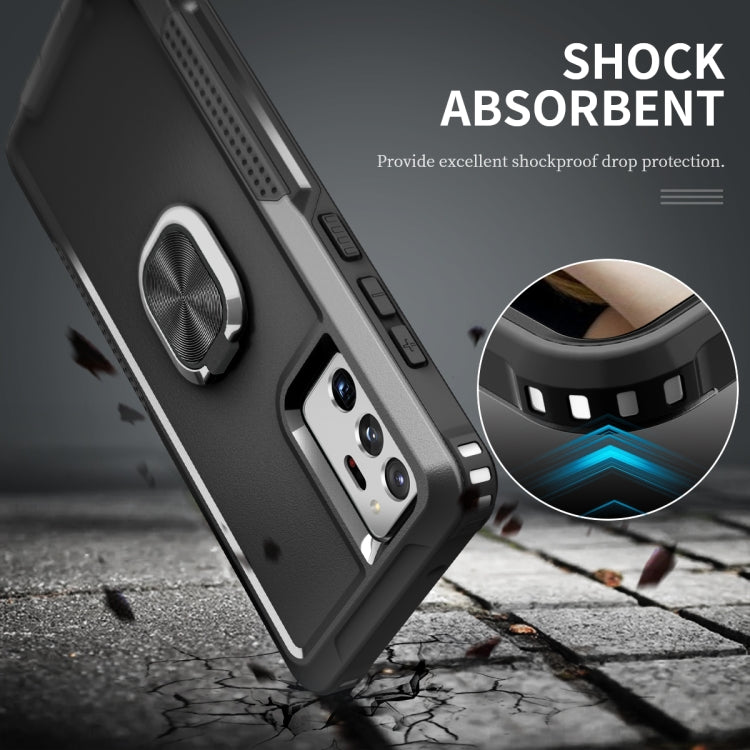 For Samsung Galaxy Note20 Ultra 3 in 1 PC + TPU Phone Case with Ring Holder